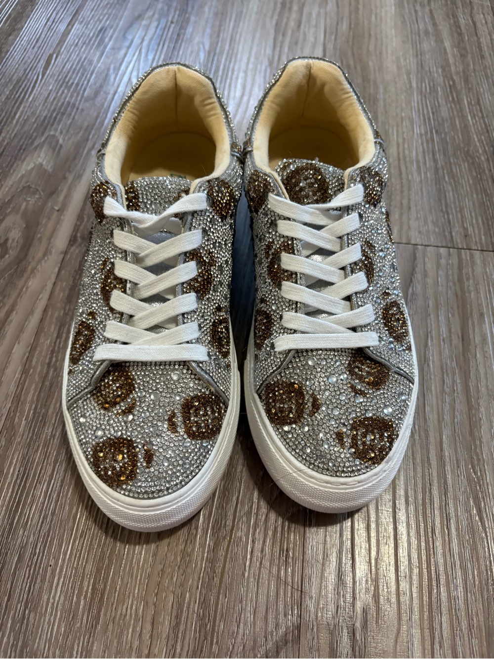 Betsey Johnson Rhinestone Football Sidny Sneaker